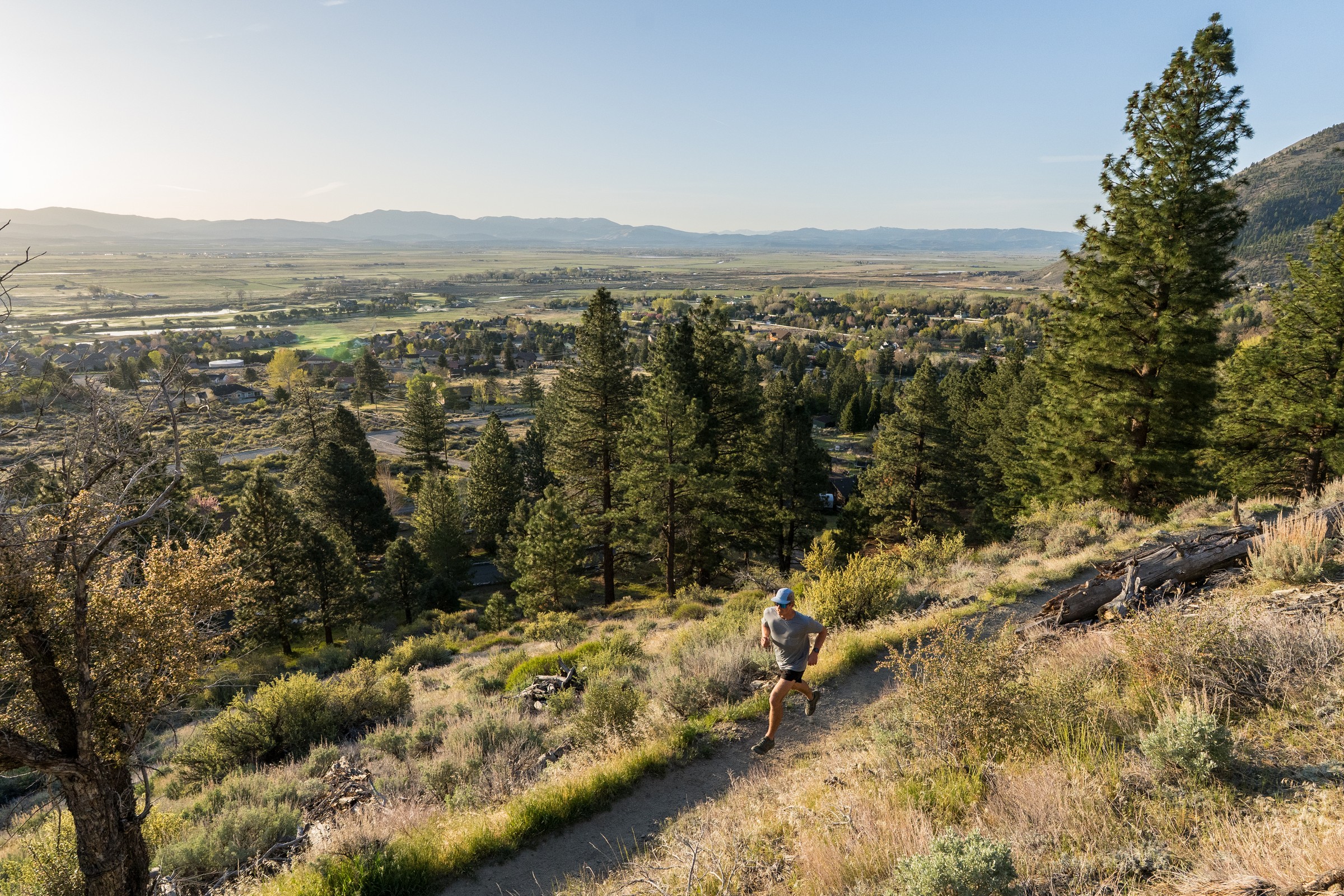 Trail runner in the Carson City sub-region